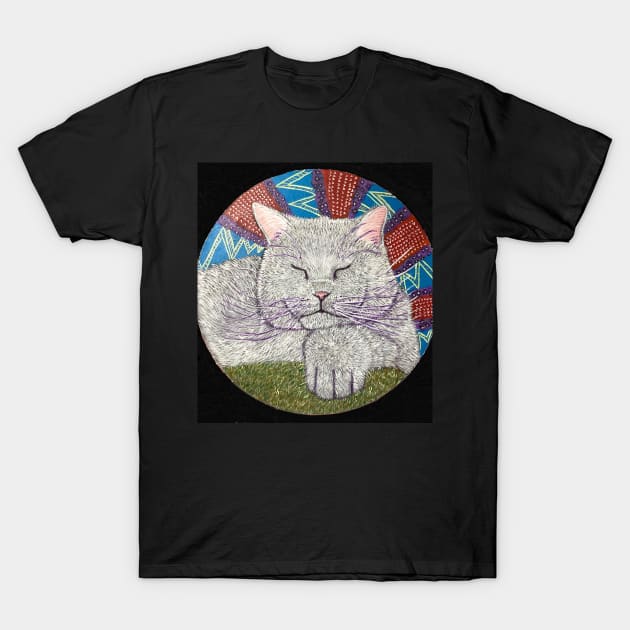 White cat T-Shirt by SamsArtworks